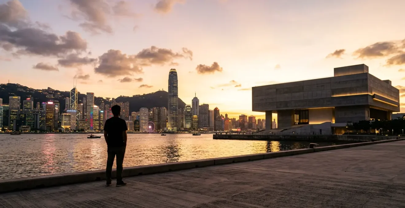 Contemporary art enthusiast experiencing Hong Kong's vibrant art scene during Art Basel week
