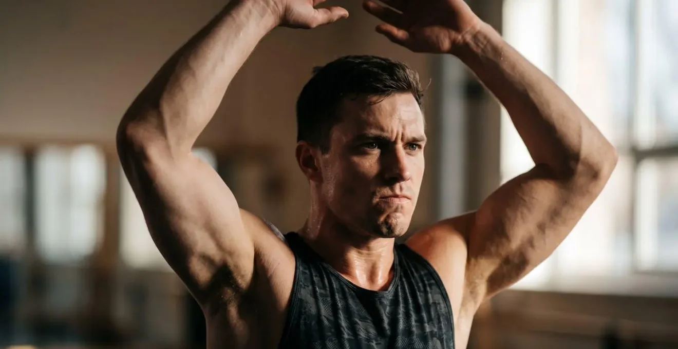 Human athletic performance showing physical strength and martial conditioning